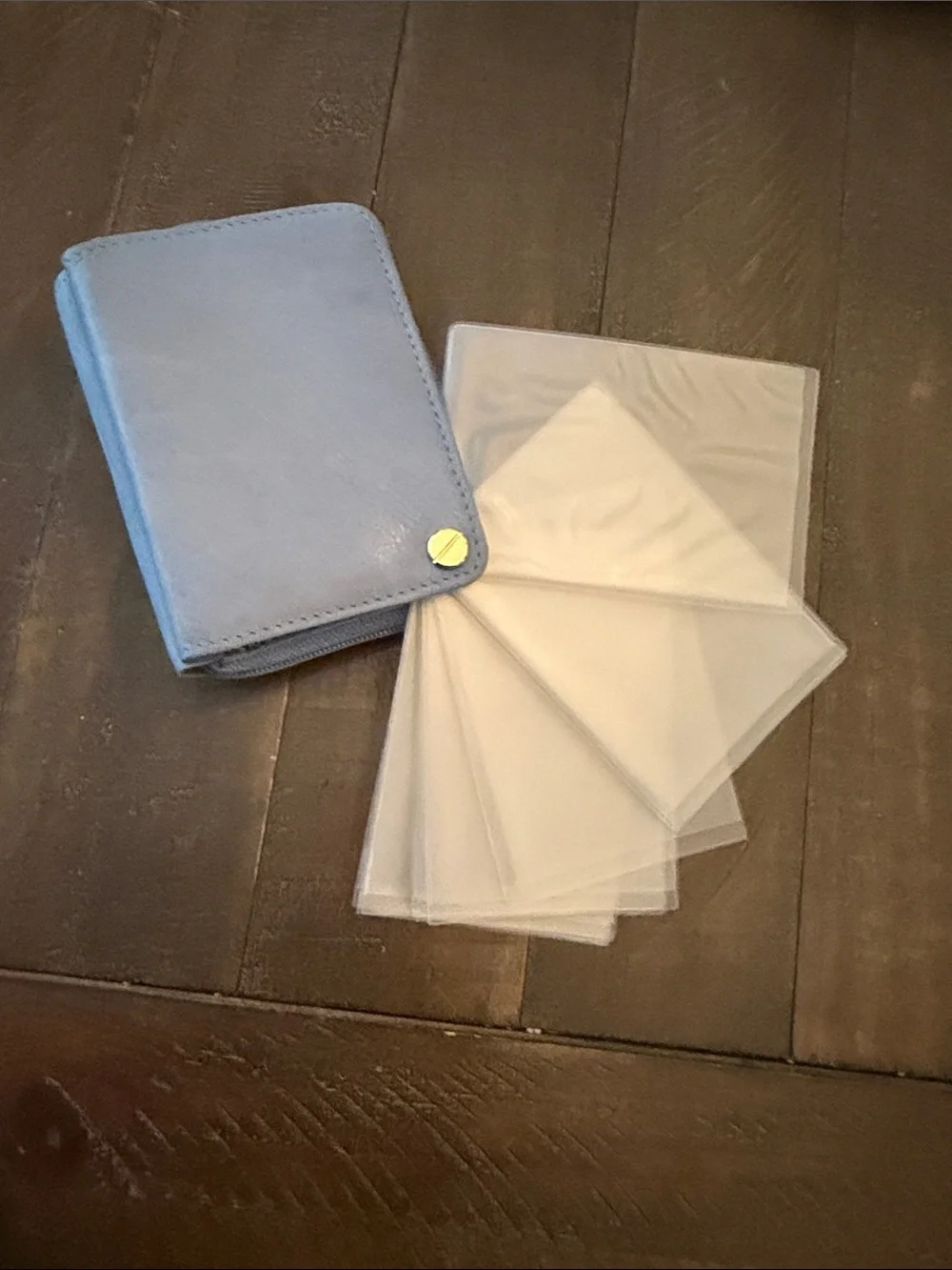 Rolf’s Lazy Susan Periwinkle Light Blue Leather Women's Zip Wallet